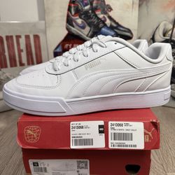 New PUMA Caven White Gray Violet Mens 12 Athletic Sneaker