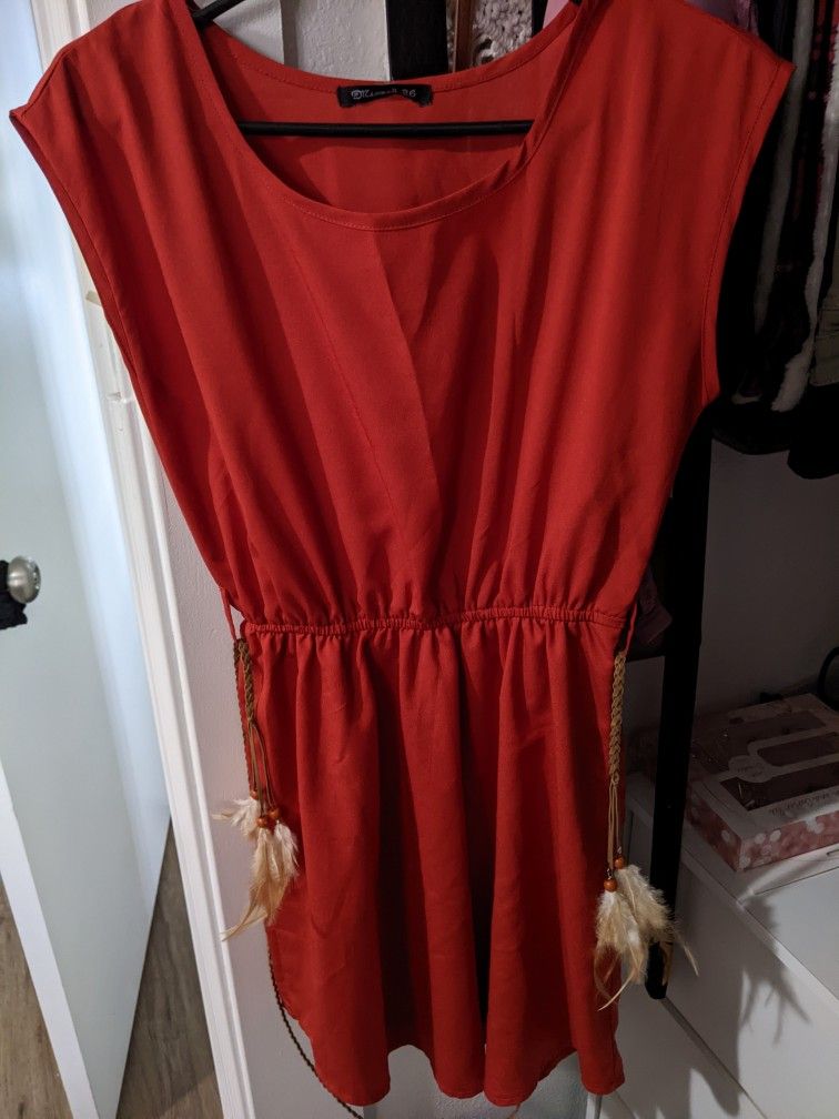 Orange Romper Super Cute