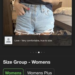 501 woman short brand new