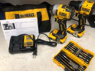 DeWalt Combo 2 Impact & DRIVER DCF809 & DCD794 & Drill Bits Set $199
