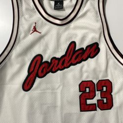 Michael Air Jordan #23 Basketball Jersey L White Sewn Team Vintage Authentic