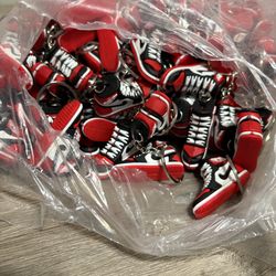 Mini Sneaker Keychains Red Black White