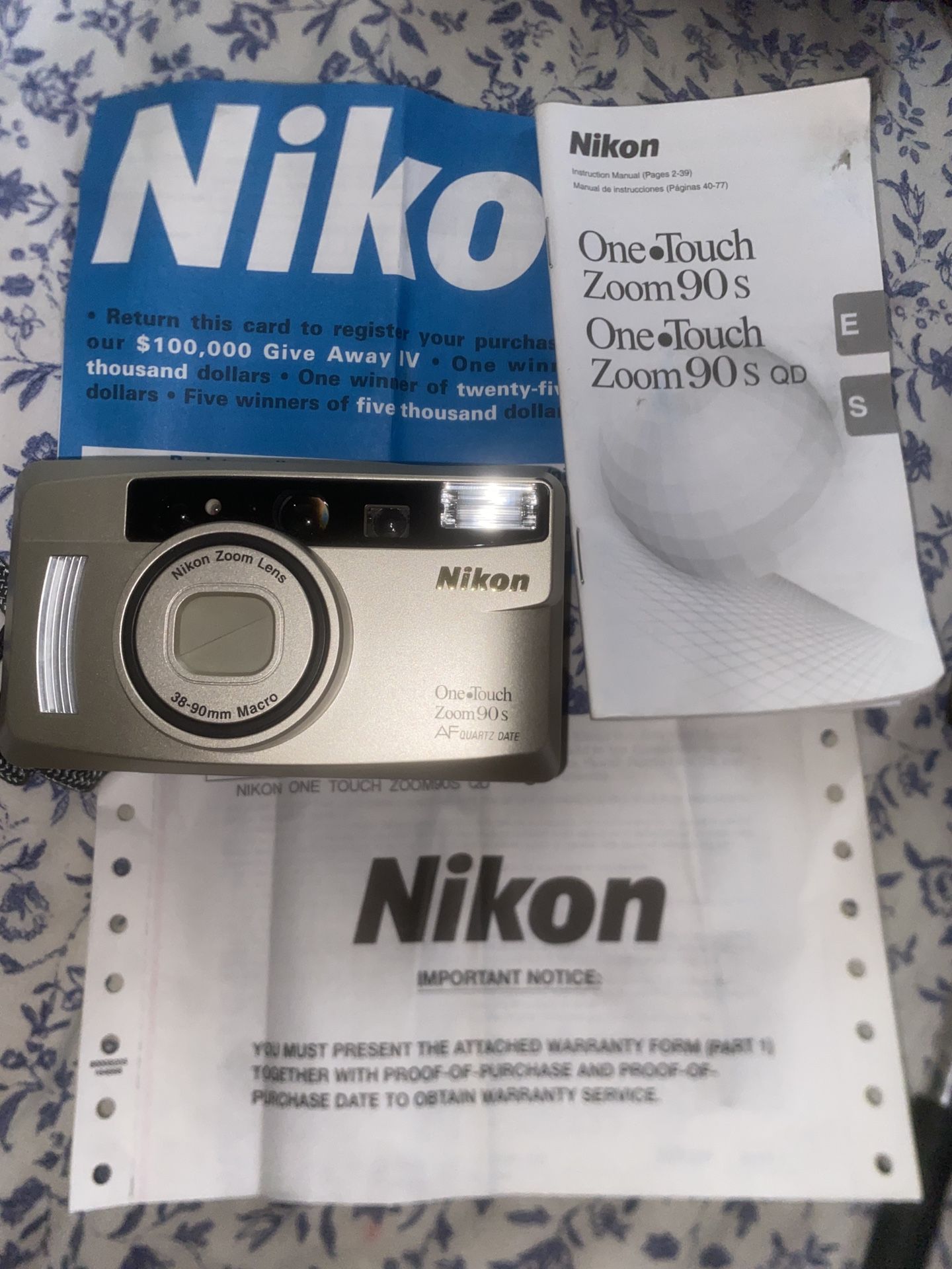 Nikon One Touch Zoom 90S 35mm Point & Shoot Film Camera