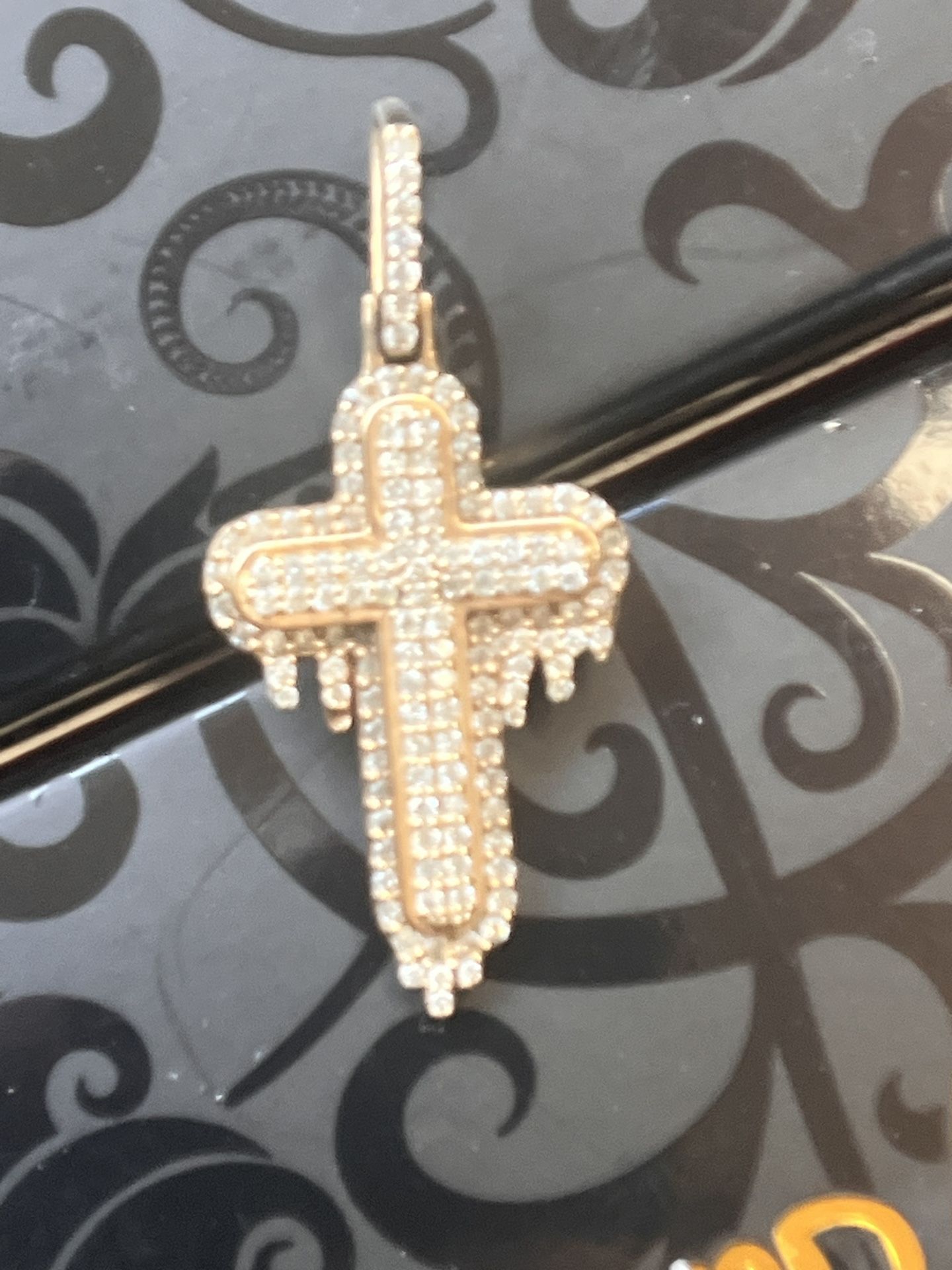 Gold Cross Real diamonds