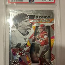 2020 Panini Mosaic Patrick Mahomes II Stare Masters Silver Graded PSA Mint 9