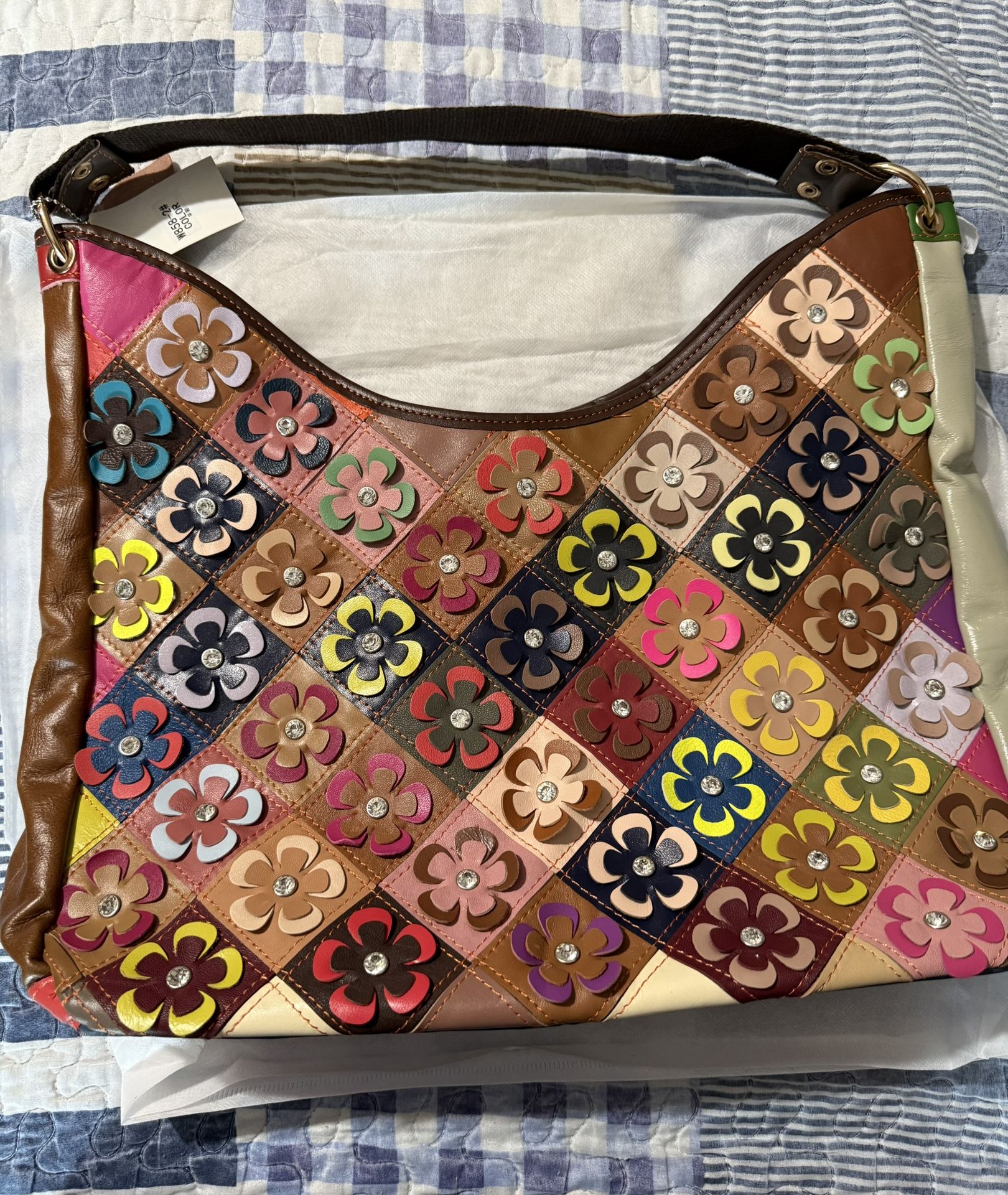 Flower Hobo Crossbody Bag