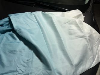 Ombré turquoise shower curtain