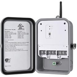 DEWENWILS Pool Pump Timer, Outdoor Wi-Fi Box, Heavy Duty 40A 120-277 VAC 2HP
