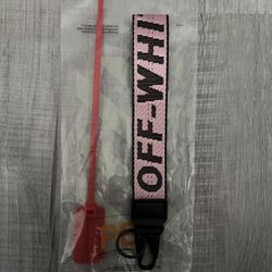 Off White Keychain Pink 