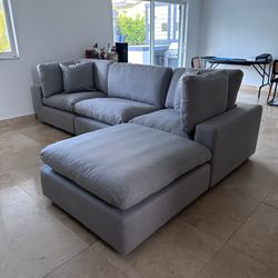 New Grey Sofa Cloud Couch Sectional