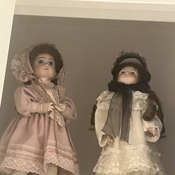 2 porcelain dolls
