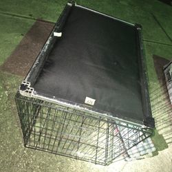 Large Wire Dog Kennel With K9 Ballistics Nylon Chew Proof Bed