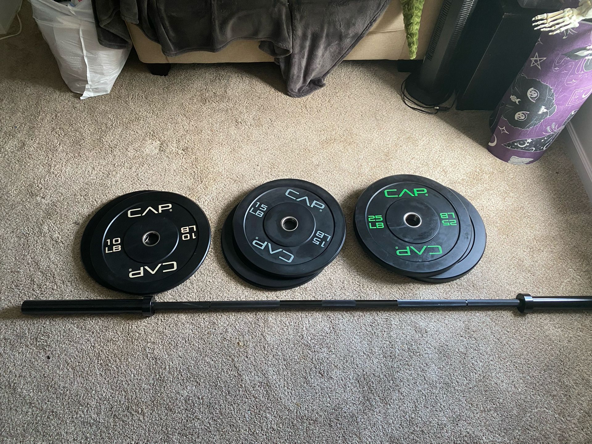 CAP Olympic Barbell and Weight Set