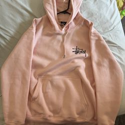 pink stussy hoodie