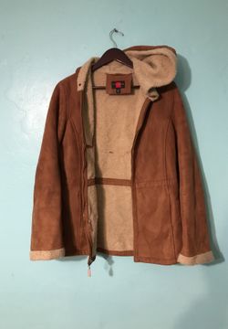 Brown zip-up jacket size M
