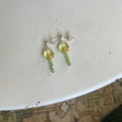 Sterling Silver and Crystal Earrings 