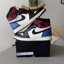 (size 12) Nike Air Jordan 1 High Fragment x Union LA Varsity Red Sport Royal