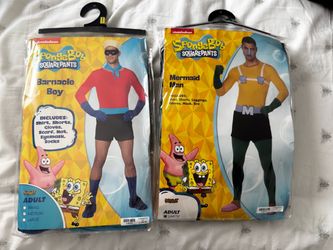 Mermaid Man (L) and Barnacle Boy (M) costumes