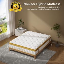 Cooling Gel King Size Mattress 10 Inch Hybrid King Mattress in a Box