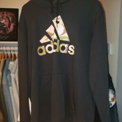 Mens ADIDAS Black Hoodie Size 2XL