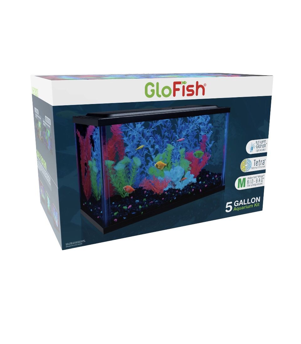 GloFish 5-Gallon Aquarium Kit with LED and Tetra Whisper Filter