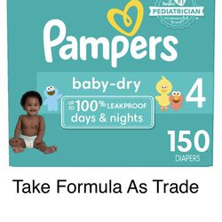 Pampers Size  4-Baby Dry Diapers Pañales 