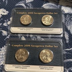 2-2008 Sacagawea Uncirculated dollar sets