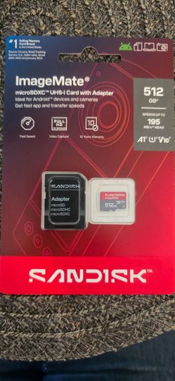 SanDisk ImageMate 512GB microSDXC Card with Adapter