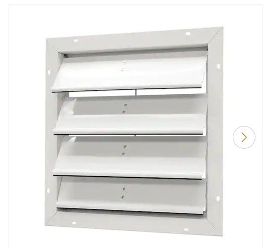 Master Flow
19.25 in. x 19.25 in. Square White Aluminum Automatic Shutter Gable Louver Vent