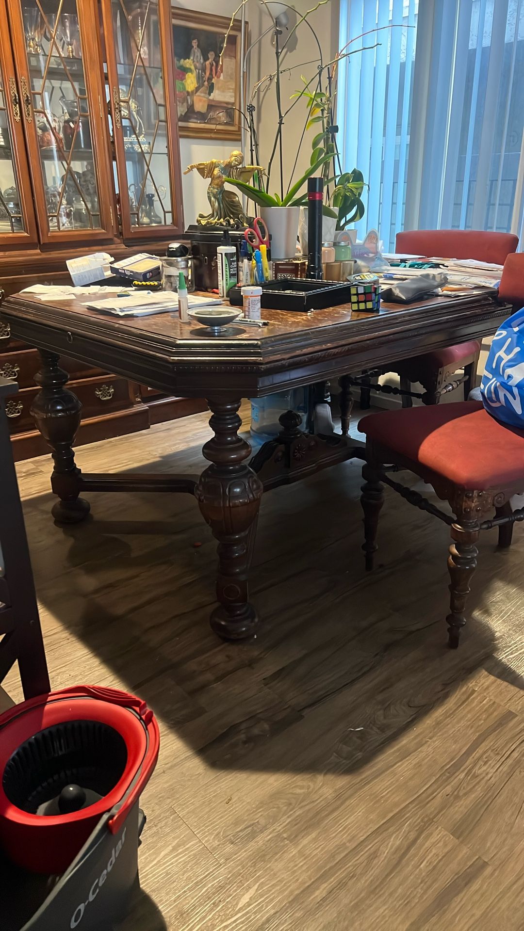 VINTAGE JACOBIAN DINING ROOM TABLE With 3 Chairs MUST GO ASAP