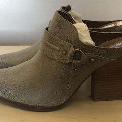 New Donald J Pilner Vero 2-RM  Bronze Cracked Metallic Size 10 Leather Upper, Leather/Rubber Sole