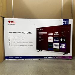 75” TCL Smart 4k Roku Led Tv 