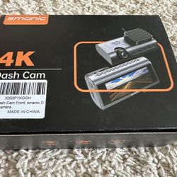 4k Dash Cam Front, smanic Dash Camera for Cars Built with WiFi GPS 3.16” IPS Screen, Car Dashboard Recorder 170° Wide Angle, WDR,24H Parking Mode, Nig