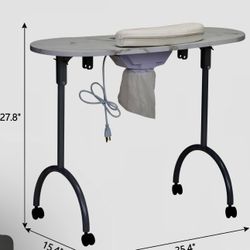Mesa De Manicura Portátil Con Extractor 