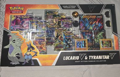 Lucario V and Tyranitar V Heavy Hitters Premium Collection