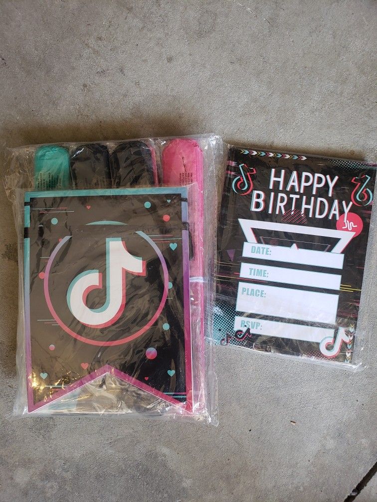 Tik Tok Birthday Party Decorations Kit Supplies 