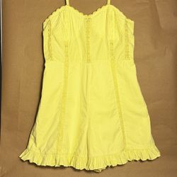 Urban Outfitters Yellow Ruffled Jumpsuit (M)