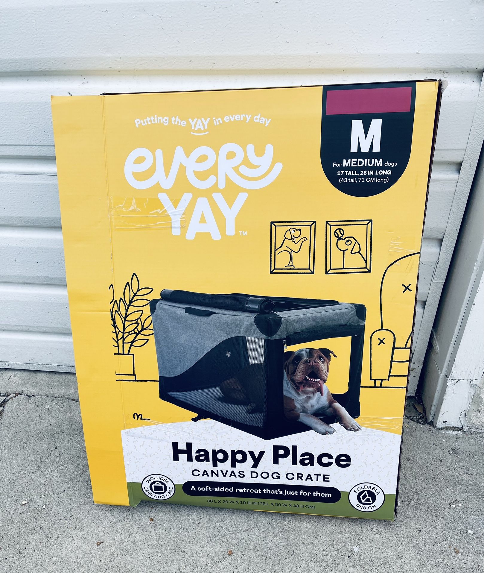 EveryYay Going Places Portable Canvas Dog Crate in Medium NEW IN BOX