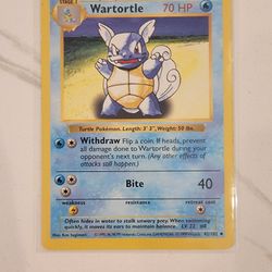 Pokémon TCG - Wartortle - 42/102 - Uncommon (Shadowless) - Base Set [Light Play]