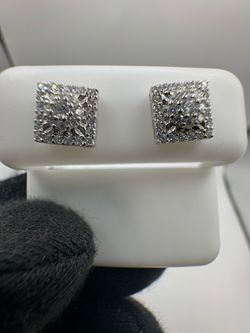 S925 silver moissanite earrings VVS1 Certified