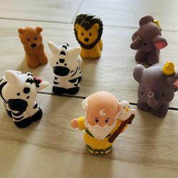 Vintage Fisher Price Little People Noah's Ark 7 pcs Noah and Animals 2013, 2007 