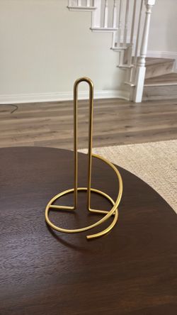 Gold paper towel holder
