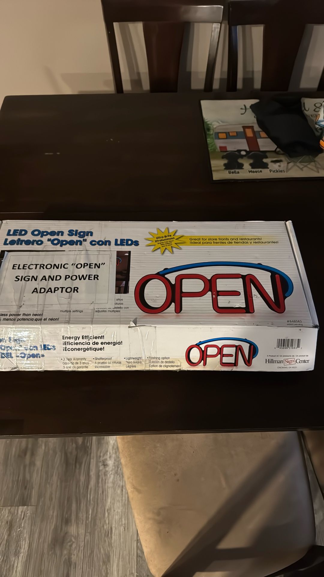 New In Box OPEN Neon Sign