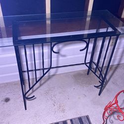 Iron Table With Glass