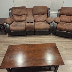 Reclining Sofa Set w/ Tables $200obo