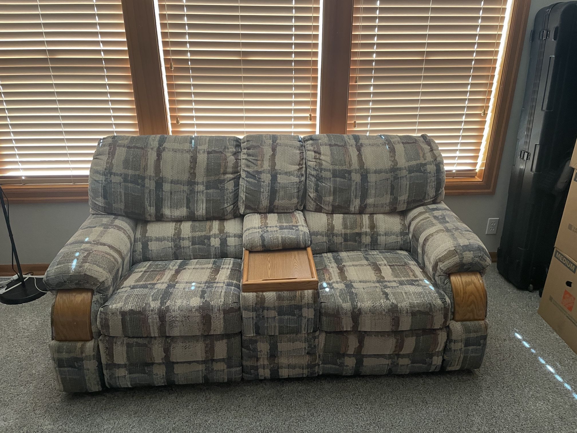 Love seat with optional foot rests