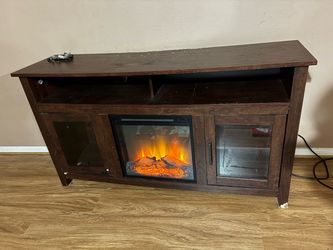 Tv stand with fireplace/ heater