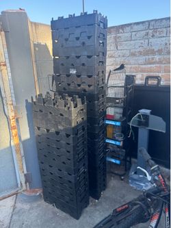 Stack of KDP and Coca-Cola Crates