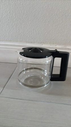 Glass Coffee Carafe with Black Lid
