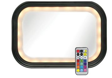 Goldbug Glow Rear-Facing Baby Car Seat Mirror, Adjustable LEDs & Remote Control, Black